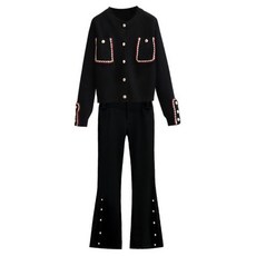 RCLET 여성 소향풍 니트티 와이드 팬츠 상하세트 롱팬츠 투피스 빅사이즈 니트+ 부츠컷 팬츠