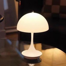 일광표 LED 무드등 스탠드 무선 버섯 조명, 화이트