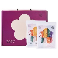 단미정 무당 저염 앙금 가래떡 6종 인절미 선물세트 (10개x2팩), 1kg, 1세트