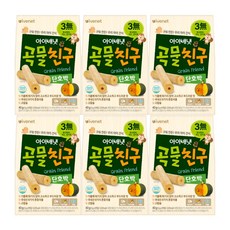 [아이배냇] 아기과자 곡물친구 6종 6개, 단호박맛, 40g, 1세트