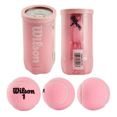 윌슨 Wilson 핑크 테니스공 1캔 3캔 6캔 동호회 강습 훈련 WR8215801, 1세트, 윌슨/테니스공/핑크(2개입)