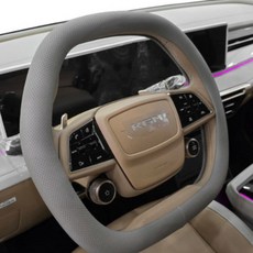 카토피아 KGM 액티언 2세대 전용 쌍D컷 가죽 사각 타공 핸들커버 5컬러, 베이직, 웜그레이