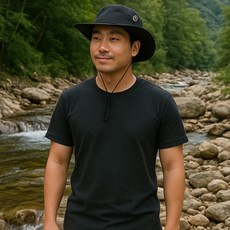 지마마 아웃도어 등산 모자, 블랙