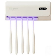 요우브 UV 치솔 살균건조기 무선 칫솔살균기, 하얀색