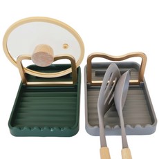 더상식 주방 냄비뚜껑 국자 받침 거치대 조리도구 받침대, 그레이1개, 1개