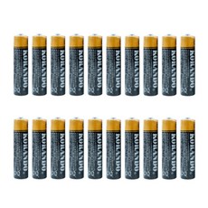 벌크 AAA 건전지 알카라인 전지 장난감 밧데리 리모컨 배터리, 20개입, 1세트