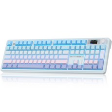 LINGBAO K108Pro LCD 블루투스 게이밍 기계식 키보드 한글, 풀배열 108키, Gradient