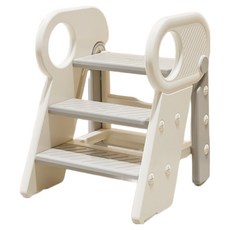 바브레 와이드 스텝 3단 폴딩 디딤대, 1개, 그레이