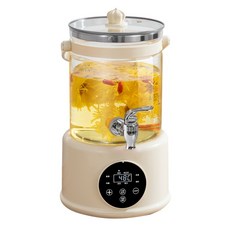 Mochae 물끓이는기계 다기능 전기 4리터 티포트 내열유리 자동출수 주전자, 1개, 4L, 흰색