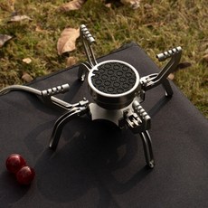 고화력 접이식 캠핑 버너 스토브 가스버너 휴대용 가방포함 가스렌지 캠핑용 미니버너, 1개, 그레이