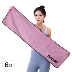 [더루시] 다용도 극세사 수건 타월 가운 스포츠타월 수건 3종 세트 TSP1554 30 x 110 cm, 퍼플, 6개