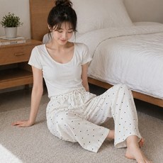 여성 냉감 파자마 팬츠 홈웨어 잠옷바지 4type