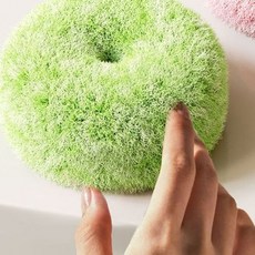 욕실 세면대 물때 제거 청소 스펀지 섬유 클리너 싱크대 수도꼭지 다용도 청소솔, 1개, 녹색