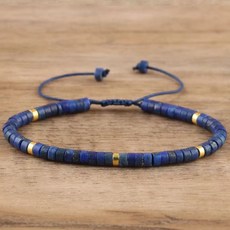 버드건강스토아 9월의탄생 무늬청금석 줄조절 4mm 팔찌, 1개