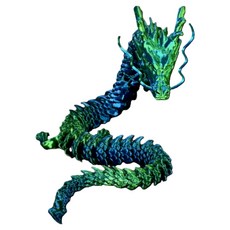 MADE IN KOREA 액션 피규어 구체 관절 3D프린팅 드래곤 피규어 청룡 45cm, 레이저그린, 1개 레이저그린, 1개