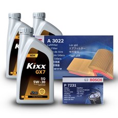 XM3 (LJL) 1.3 가솔린 엔진오일세트 킥스 GX7 5W30 (구) G1, 킥스 GX7 5W30 엔진오일세트, 기본세트▶엔진오일세트만 구매하기