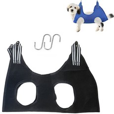 애완동물 미용 해먹 강아지 고양이 손질 도우미 홀더 거치대 긁힘 방지, S, 블랙, 1개