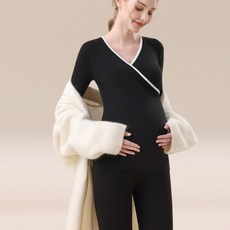 vivelle 임산부 발열내복 따뜻한 상하의 세트 발열내의 수유
