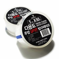 로랜텍 실리콘 방수테이프 5cm x 10m, 투명, 2개