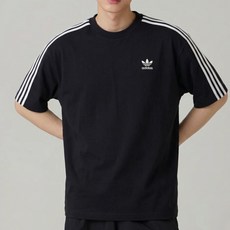 아디다스 반팔티 TQ720오리지널스 오버핏 스트라이프 남녀공용 캐주얼 면100% 여름 기본티