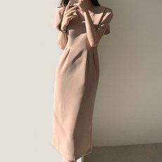 ZAJA 여성 여름 브이넥 정장 슬립 하객원피스