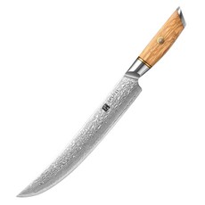 73겹 다마스커스 분말강 XINZUO 카빙 나이프 10인치 캠핑 전문가용 바베큐 주방칼 부엌칼 식칼 Carving Damascus knife 신주오, 1개