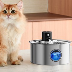 파우시 무선 자동급수기 강아지 고양이 정수기 급수기, 1개, 스테인리스, w2