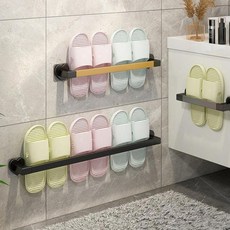 솔브리빙 포인트컬러 실내 욕실 거실 가정용 슬리퍼 꽂이 거치 정리대, 골드, 1개