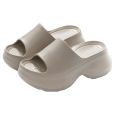 키높이 곡선 8cm 통굽 실내화 슬리퍼