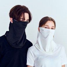 한성스포츠 골프 마스크 uv 차단 남성 여성, 화이트+화이트, 2개