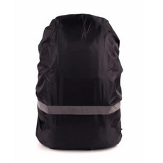 키밍 배낭 방수커버 백팩 레인커버 25L~40L 생활방수 반사띠 등산 자전거용, 블랙