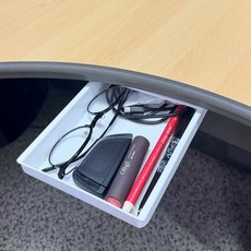 솔비엔 무타공 슬라이딩 공간창출 수납 히든서랍, 1세트, 흰색