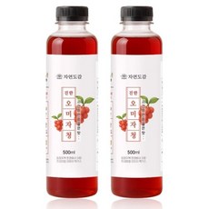 정제수 없는 진짜 원액 자연도감 오미자청 100% + 알룰로스 오미자분말 증정, 2개, 1개입, 500ml