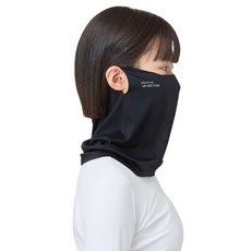 츄스토리 무봉제 심리스 자외선차단 피부보호 기능성 일상 스포츠 후이후이 안면 마스크, S, 블랙, 일자형