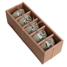 분청 도라지꽃 5인 다도 찻잔세트 5p 30ml 다기잔 도자기잔, 1세트