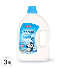 바쉘 퍼펙트 탈취 9X 딥퍼퓸 실내건조 액체세제 드럼 일반 겸용 코튼캔디, 3개, 3L