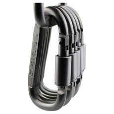 트렌디포 8cm D형 메탈 잠금 카라비너 고강도 다목적 캠핑비너, 블랙 10개, 1개