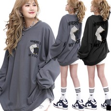 통통마녀 ] 푸드 박스 맨투맨 2 컬러 남여공용 / 6XL / 오버사이즈 [ 기모 포함 판매 ]