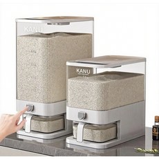 쌀통 가정용 2025 방충 방습 식품 등급 밀폐 쌀통 쌀통 쌀보관함, 흰색, 1개