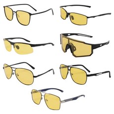 빗길 밤길 야간운전 빛번짐 변색 노란색 편광선글라스 안경 눈부심방지 옐로우렌즈 보잉 7종