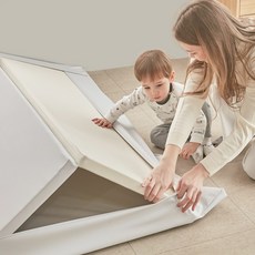 카라즈 슈퍼클린 매트 이지커버 사이즈 매트커버 (매트 미포함) 층간소음 유아안전, 그레이