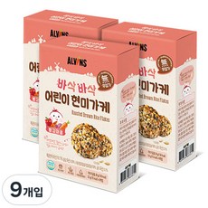 엘빈즈 바삭바삭 어린이 현미가케 빨강마을, 새우 + 당근 + 자색고구마 + 파프리카 혼합맛, 28g, 9개