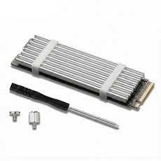 M.2 SSD 방열판 NVME 히트싱크 히트파이프 기본형 P201, 실버