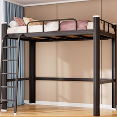 로프티아 아늑하고 집중력 업 공간활용 절약형 2층 벙커침대 로프트베드 책상 수납 행거 세트, 베이직형-침대단일