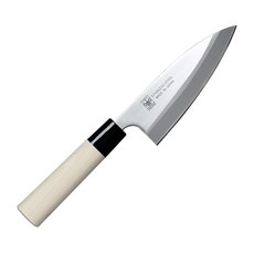 일본 NIKKEN 데바칼 일월도 나무손잡이 생선뼈칼, 혼합색상, 1개