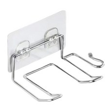 Alpha Commerce 浴室吹風機架, 銀色, 2個