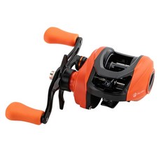 Huidiao 7.2:1 베이트릴 더블 핸들 105mm 경량 캐스팅 릴 15단계 마그네틱 브레이크 시스템 정밀 낚시에 적합, 오렌지, CSSD-우핸들
