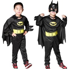 아동용 배트맨 슈트 망토 가면 3종세트