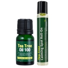 티트리 스킨케어 SET (유기농 티트리 오일 100 + 티트리 카밍 스팟 롤온 ), 유기농 티트리 오일+롤온, 1개