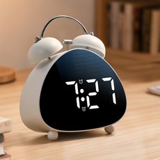 벨레스 구름 LED자명종 탁상시계 시끄러운 알람시계, 화이트